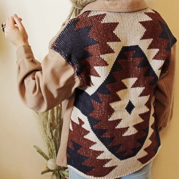 New Western Ranch Hand Sweater Knit Back Jacket Barn Coat Fall or Winter ~ Women - Picture 1 of 7